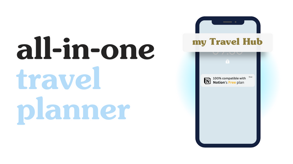 Holistically plan and organize every trip, traveller, expense, bucket list, top memory, and travel stat in one comprehensive, easy to use Notion template.