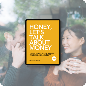 Couple on a date using the guide for couples to improve their money relationship and discuss finances together.